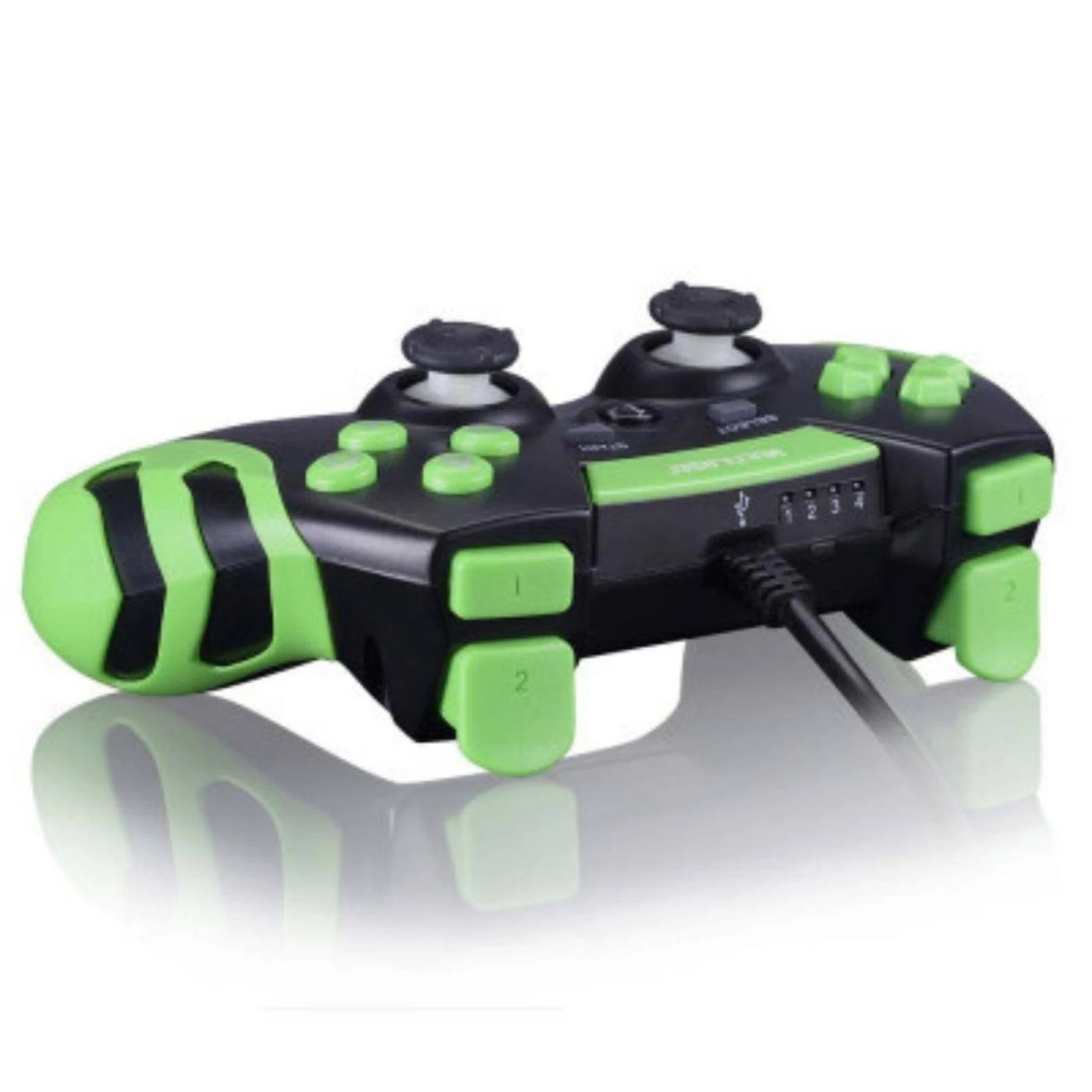 Controle Dual Shock Preto Verde P Ps Pc Js Multilaser Compuseg