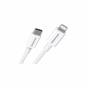 H'mastom SJX04 Cabo Tipo C para Ligtning Cabo Rápido 6A Branco 1 Metro