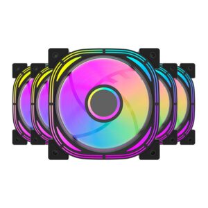 Kit Ventoinhas Aigo Darkflash Infinity 24 Pro, ARGB, 5x120mm, Preto