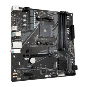 PLACA MÃE GIGABYTE B550M K AMD AM4 Placa Mae Gigabyte B550M K, DDR4, Socket AMD AM4, M-ATX, Chipset AMD B550, B550M-K