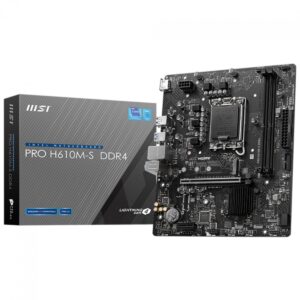 Placa Mãe MSI PRO H610M-S, Chipset H610, Intel LGA 1700, MATX, DDR4