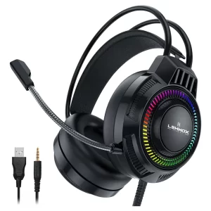 Fone De Ouvido Headset Gamer Led Microfone Hyper Gt Gaming Cor Preto Preto