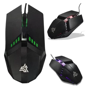 Mouse Ergonômico Gamer Led Em Rgb Com Fio Knup Anubis Kp-mu019 1200 Dpi Usb 2.0