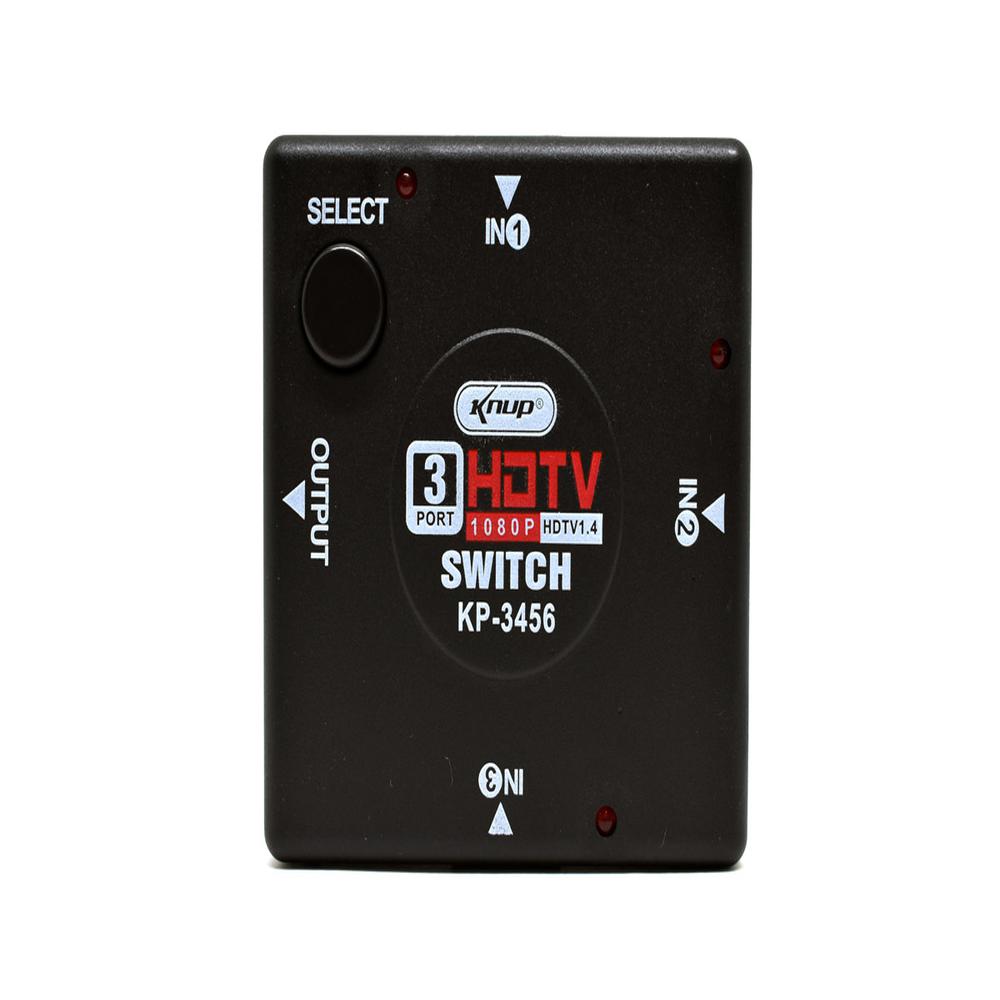 Adaptador Switch Hdmi 3 Entradas E 1 Saida Kp 3456 Compuseg