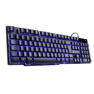 TECLADO GAMER HYDRA 107 TECLAS + 12 MULTIMÍDIA COM LED AZUL SENSACAO TECLA MECANICA - GT700