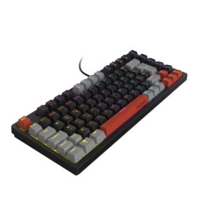 Teclado Mecanico 75% Pcyes Kirin Black Vulcan - Switch Blue - Led Rainbow - Ptkr75Bl