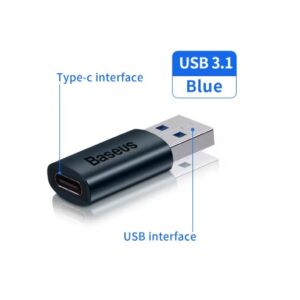 Baseus-USB OTG adaptador de transferência de dados, Tipo C fêmea para conversor USB macho