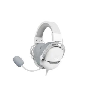 Fone Headset Gamer Redragon Aurora Branco Usb 7.1 H376wg Luz Rgb