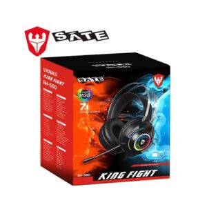 Headset Gaming Sate King Fight GH-550 RGB 7.1 Surround com Fio USB - Preto - Satellite