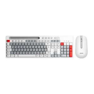 Kit Teclado e Mouse Marvo WS009, ABNT2, 1600DPI, Wireless, Branco e Cinza
